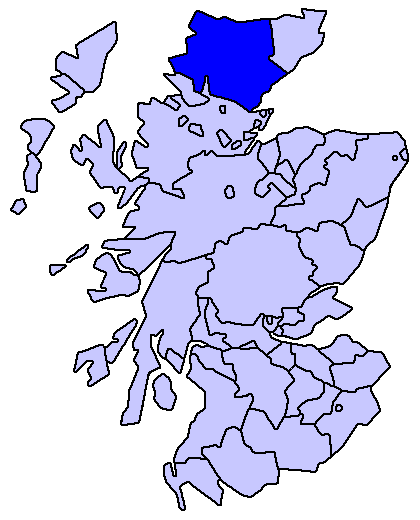 Karte von Sutherland